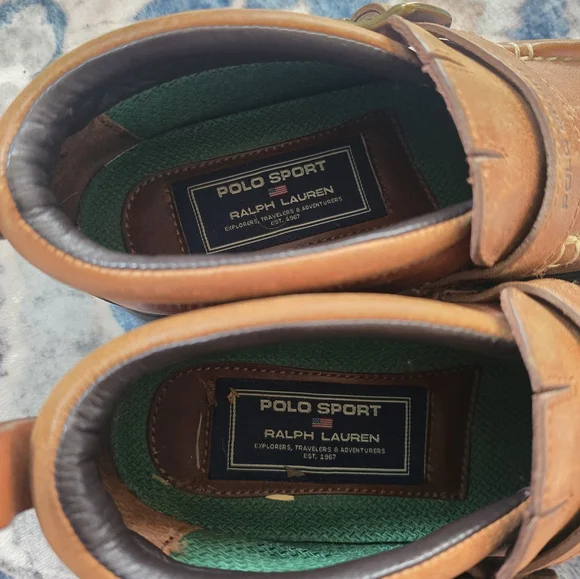Vintage Women's Polo Ralph Lauren Sport Brown Leather Slip On Boots Size 8B - Picture 5 of 6